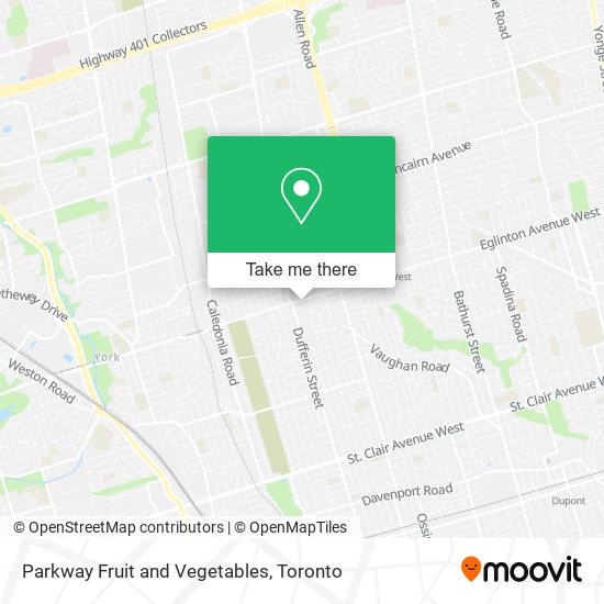 Parkway Fruit and Vegetables map