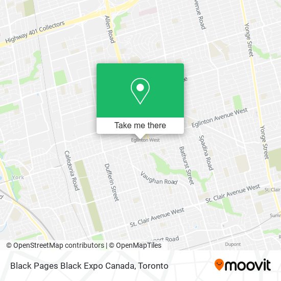 Black Pages Black Expo Canada map