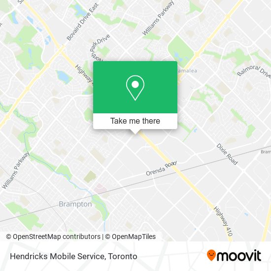 Hendricks Mobile Service map