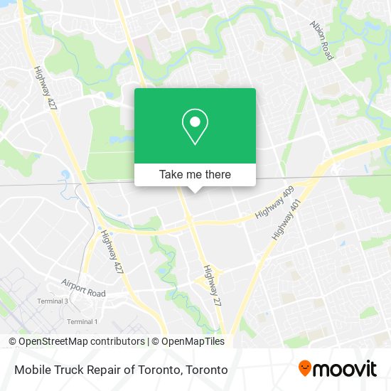 Mobile Truck Repair of Toronto map