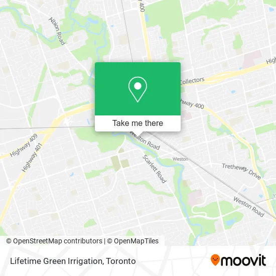 Lifetime Green Irrigation map