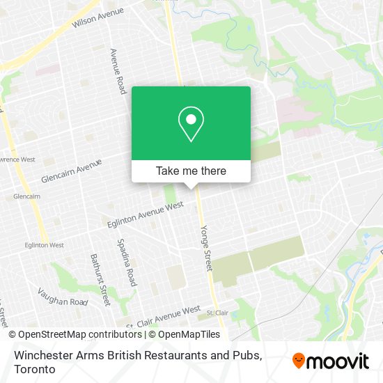 Winchester Arms British Restaurants and Pubs map