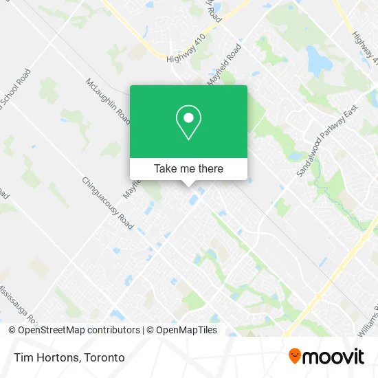 Tim Hortons map