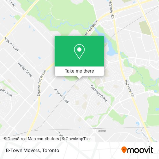 B-Town Movers map