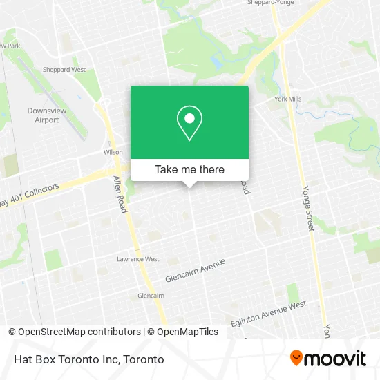 Hat Box Toronto Inc map