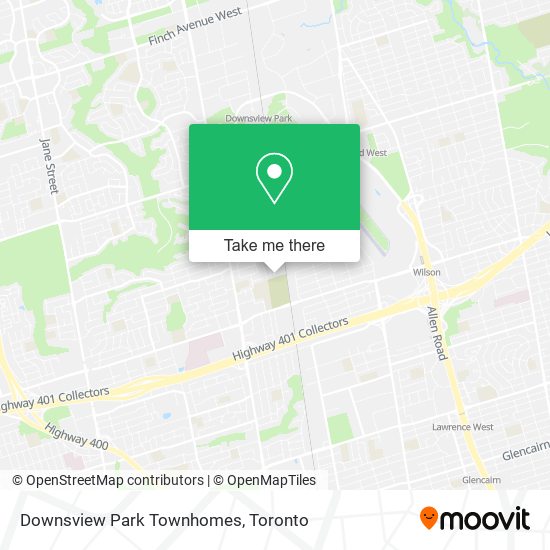 Downsview Park Townhomes map