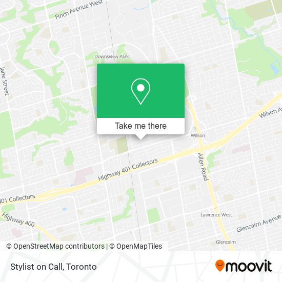 Stylist on Call map