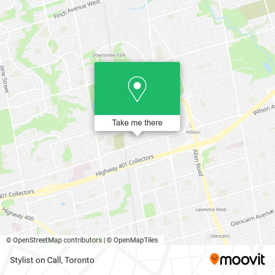 Stylist on Call map