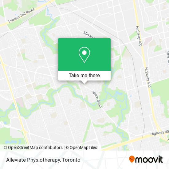 Alleviate Physiotherapy map