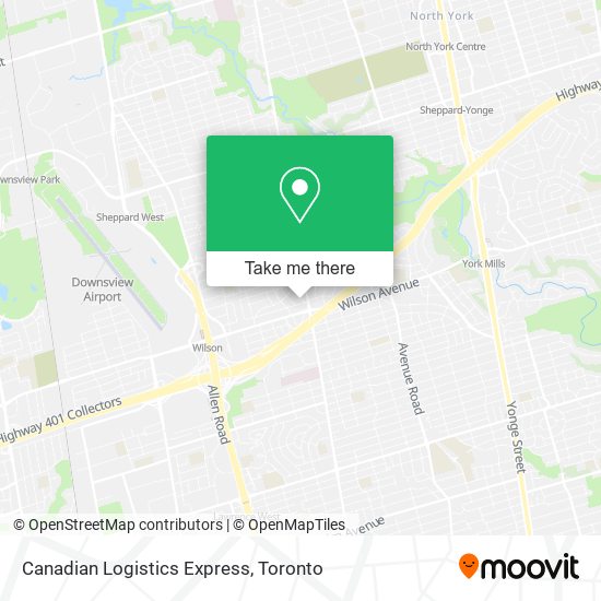 Canadian Logistics Express map