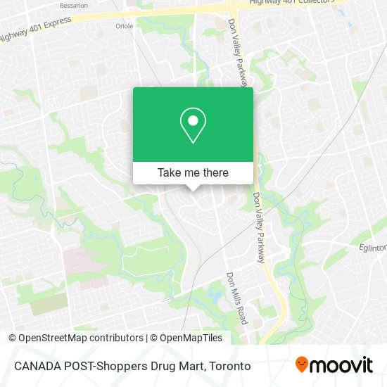 CANADA POST-Shoppers Drug Mart map