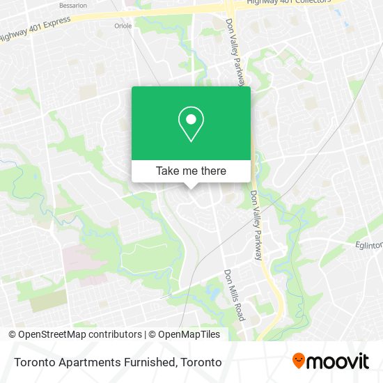 Toronto Apartments Furnished map