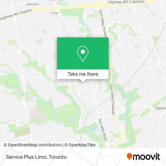 Service Plus Limo map