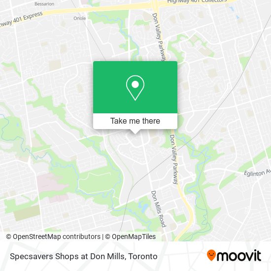Specsavers Shops at Don Mills map
