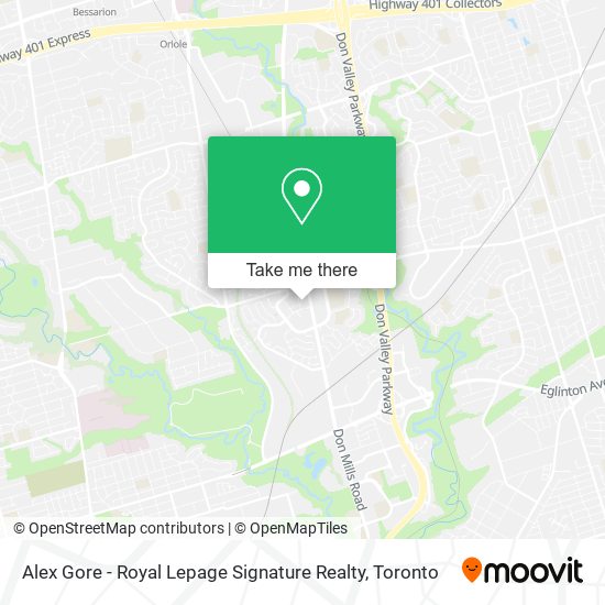 Alex Gore - Royal Lepage Signature Realty map