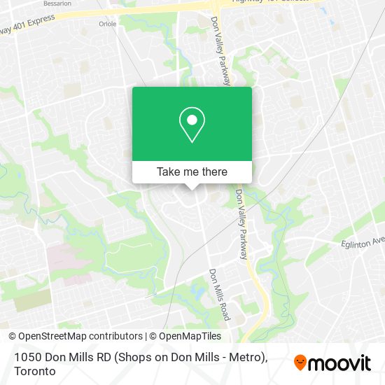 1050 Don Mills RD (Shops on Don Mills - Metro) map