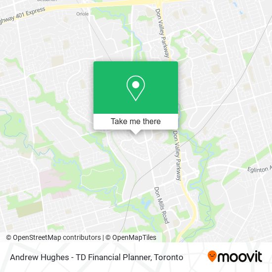 Andrew Hughes - TD Financial Planner map