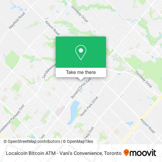 Localcoin Bitcoin ATM - Vani's Convenience map