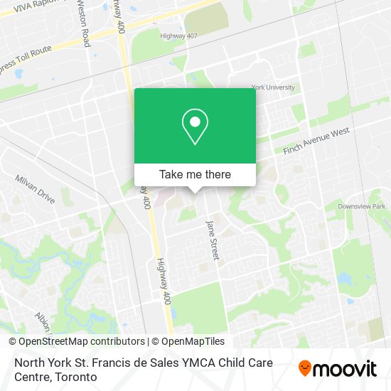 North York St. Francis de Sales YMCA Child Care Centre map