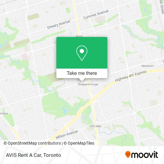 AVIS Rent A Car map