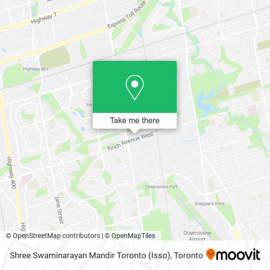 Shree Swaminarayan Mandir Toronto (Isso) map