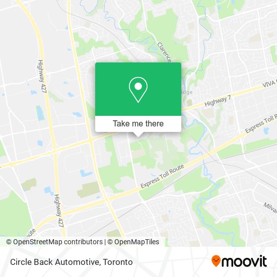Circle Back Automotive map