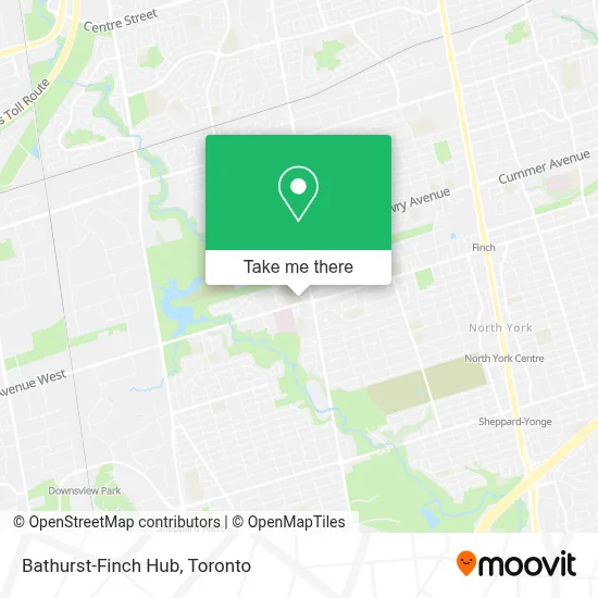 Bathurst-Finch Hub map