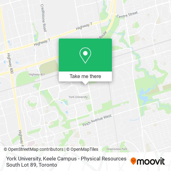 York University, Keele Campus - Physical Resources South Lot 89 plan