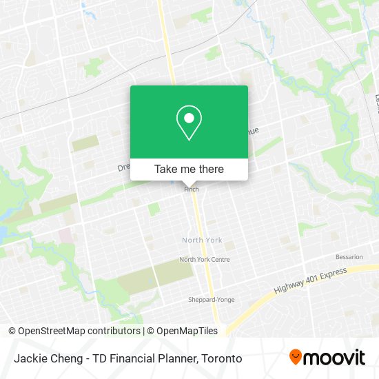 Jackie Cheng - TD Financial Planner map