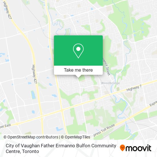 City of Vaughan Father Ermanno Bulfon Community Centre map