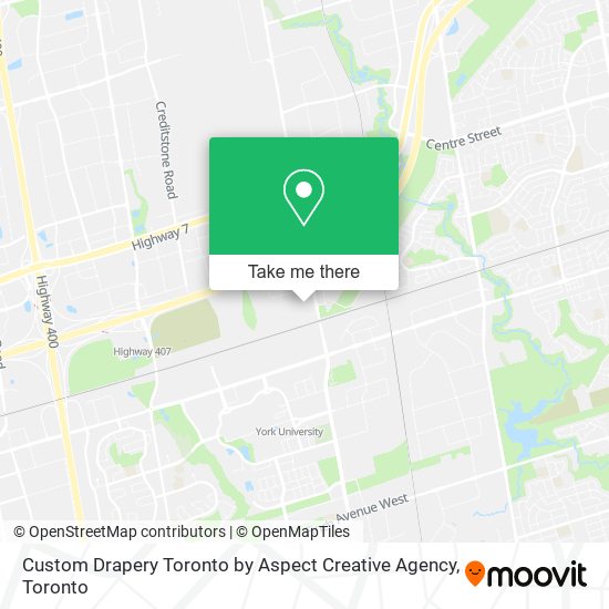Custom Drapery Toronto by Aspect Creative Agency map