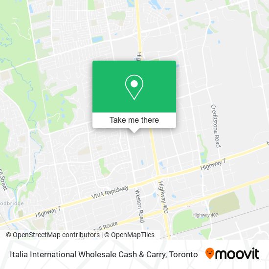 Italia International Wholesale Cash & Carry map