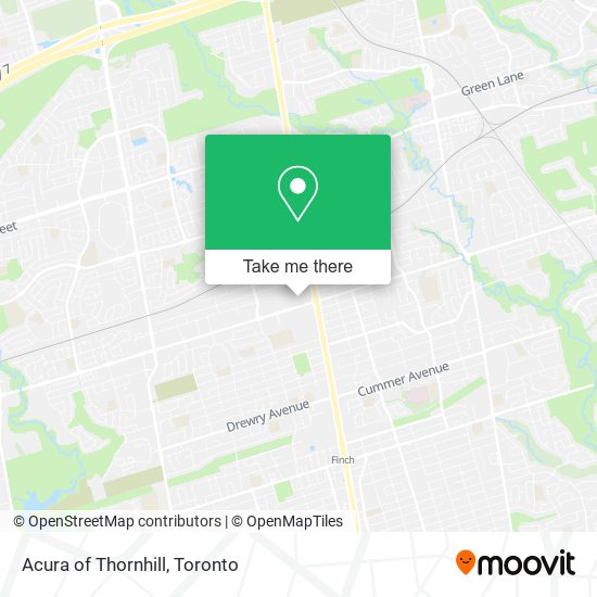 Acura of Thornhill map