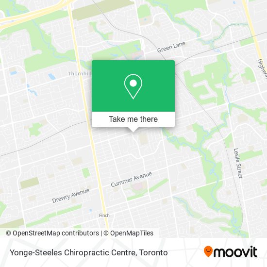 Yonge-Steeles Chiropractic Centre map