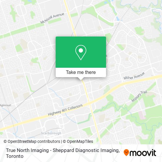 True North Imaging - Sheppard Diagnostic Imaging map