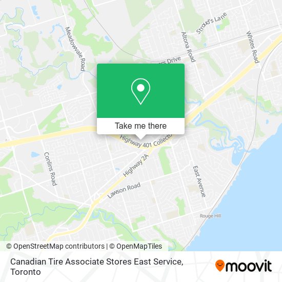 Canadian Tire Associate Stores East Service map