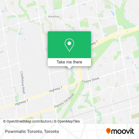 Powrmatic Toronto map