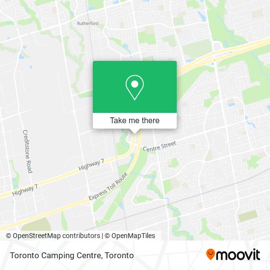 Toronto Camping Centre plan