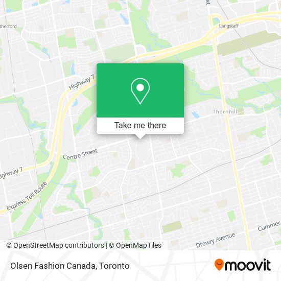 Olsen Fashion Canada map
