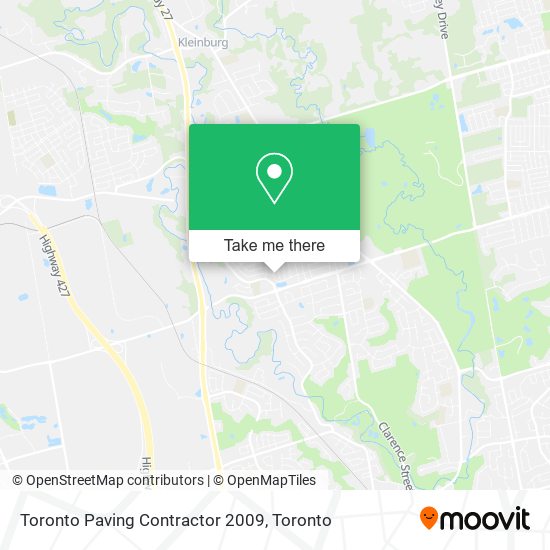 Toronto Paving Contractor 2009 map