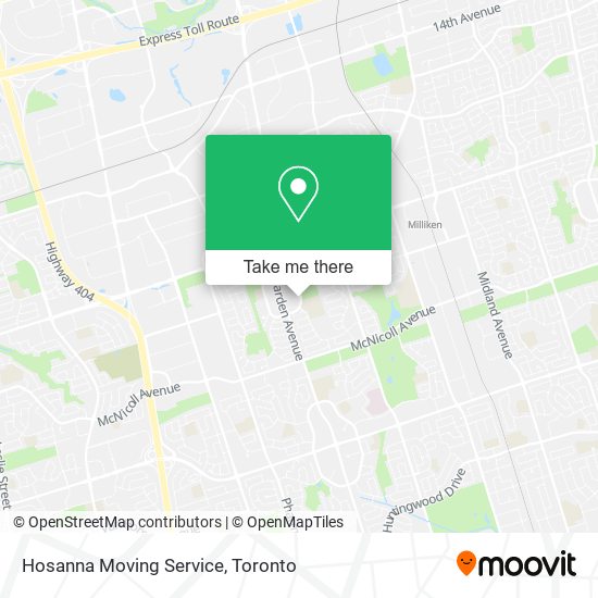 Hosanna Moving Service map