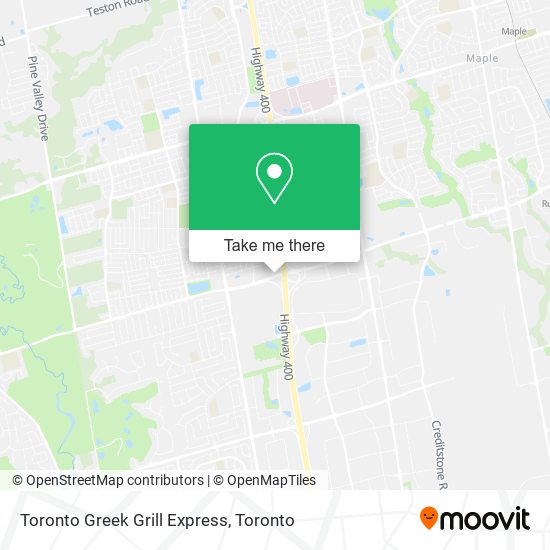 Toronto Greek Grill Express map