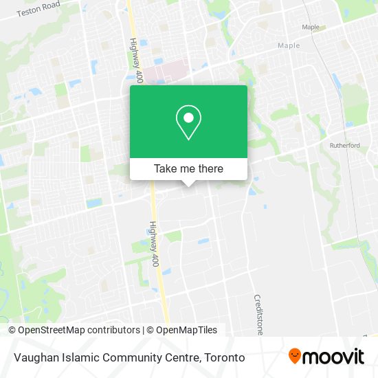 Vaughan Islamic Community Centre map