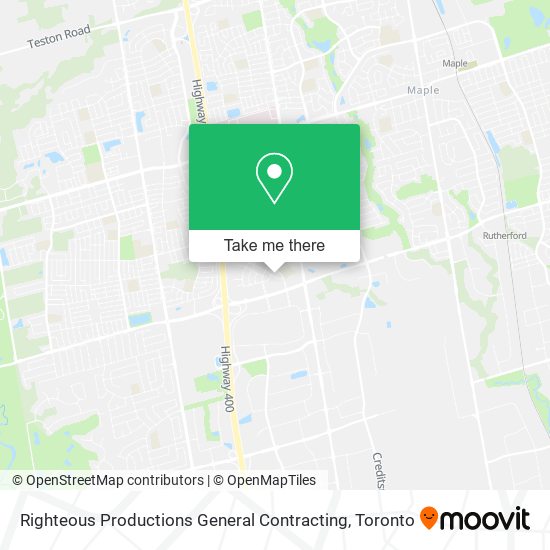 Righteous Productions General Contracting map