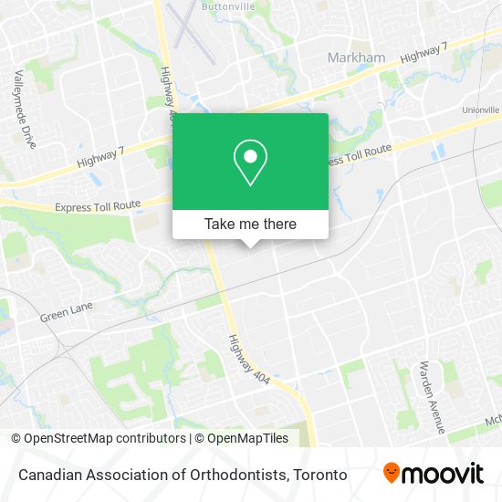Canadian Association of Orthodontists map