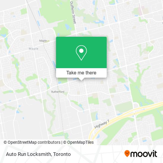 Auto Run Locksmith map