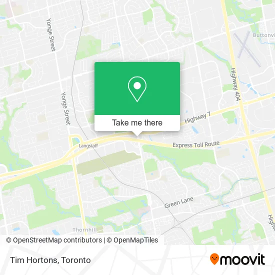 Tim Hortons map