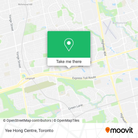 Yee Hong Centre map