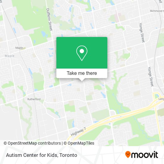 Autism Center for Kids map