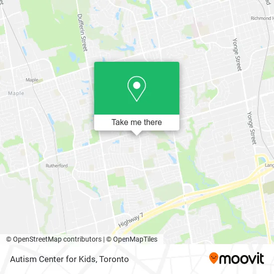 Autism Center for Kids map
